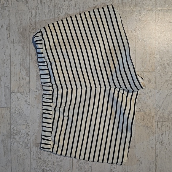 NWT J. Crew Size Large Linen Cotten Blend Shorts Black White - Picture 7 of 9